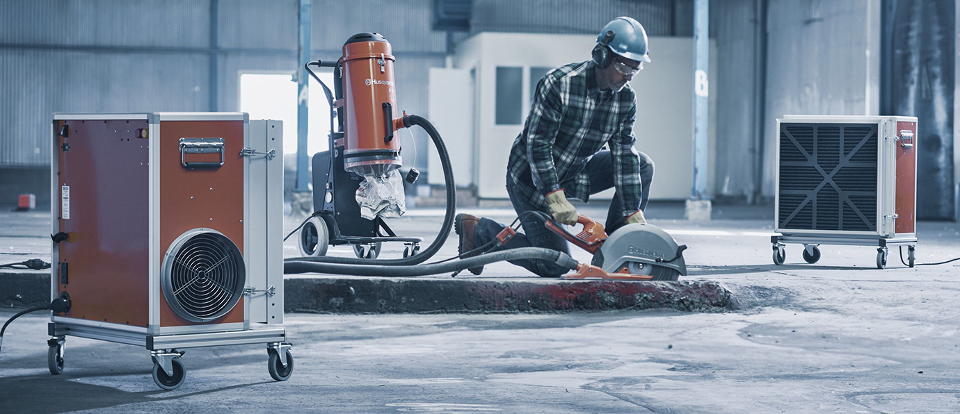 Husqvarna air cleaning systems - professional dust and pulp removal