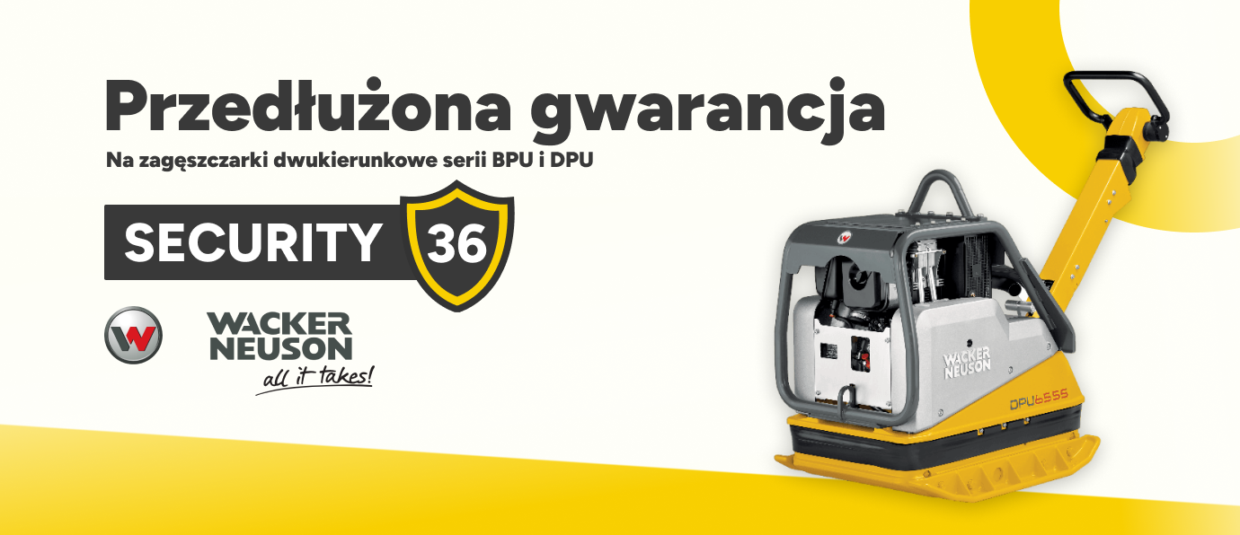 Gwarancja Security 36 na zagęszczarki serii DPU i BPU