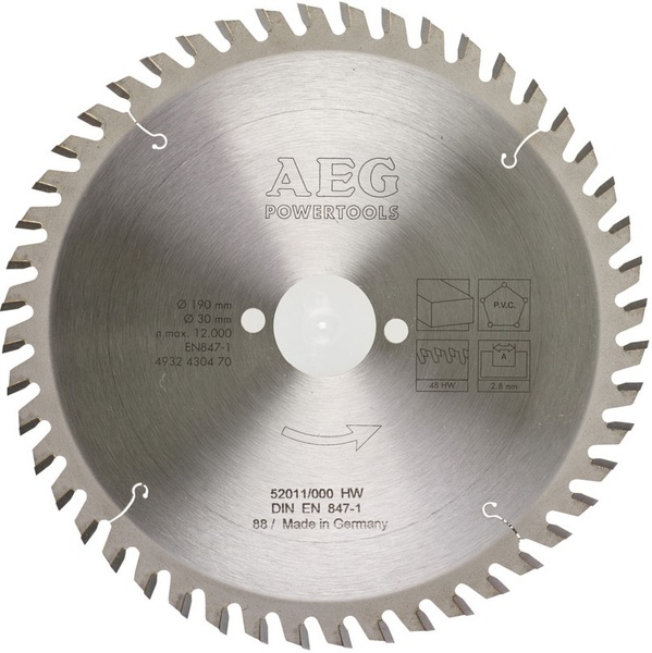 Saw blade AEG Powertools 190 x 30 mm for wood