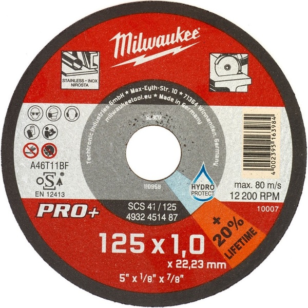 Tarcza ścierna Milwaukee Pro+ SCS 41 125 mm, do metalu i stali