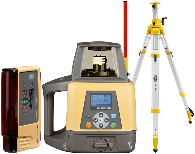 Laser level Topcon RL-200 2S (+ tripod, + laser stave, + LS-B10 laser sensor)