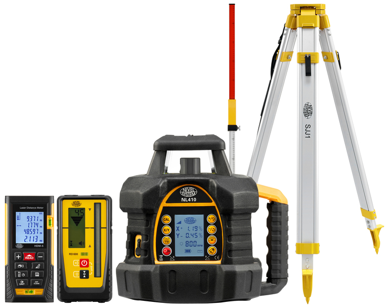 Niwelator laserowy Nivel System NL410 Digital (+ statyw + łata + dalmierz)