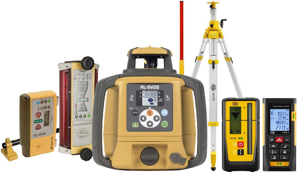Laser level Topcon RL-SV2S DIGITAL (+ craked tripod, + laser stave, + distance meter, + LS-B110W PRO laser sensor)