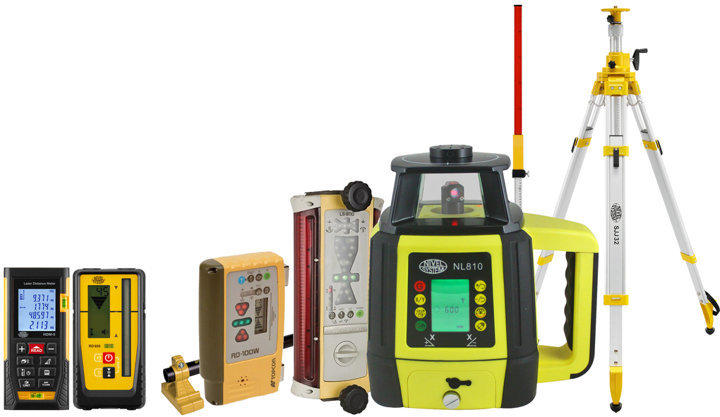 Laser level Nivel System NL810 Digital (+ laser stave, + cranked tripod, + distance meter, + LS-B110W PRO laser sensor)