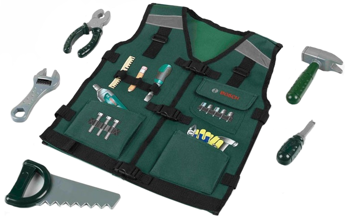 Tool vest with accessories Bosch - toy for children