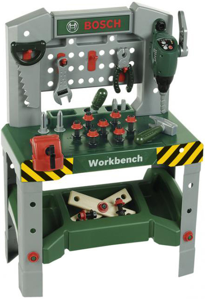 Large workbench with Bosch drill (34 pcs) for children