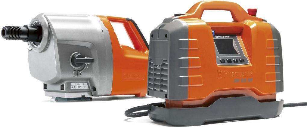 Core drill Husqvarna DM 650 + Husqvarna PP 65 high frequency power generator unit
