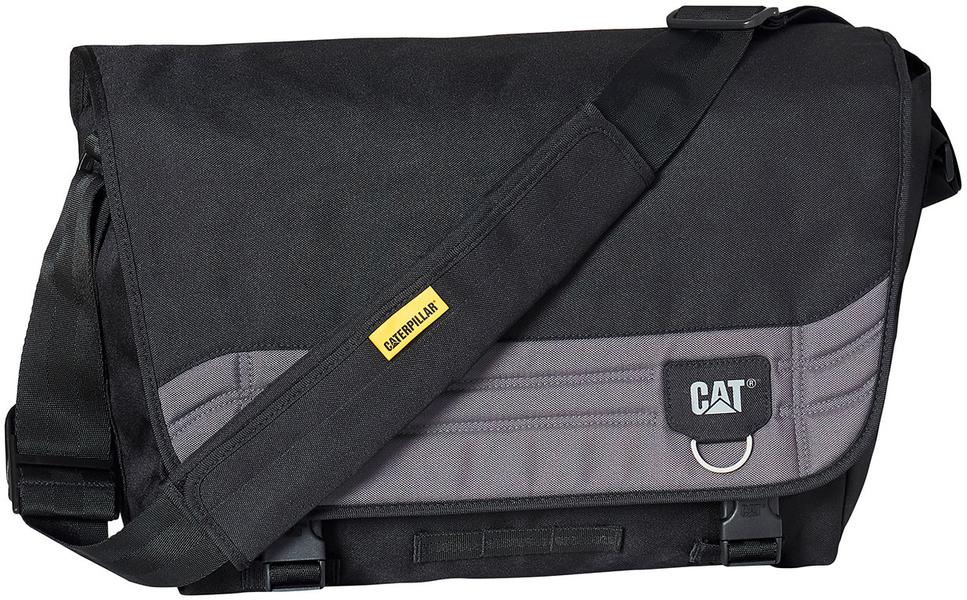 Laptop bag Caterpillar Aron black with grey elements