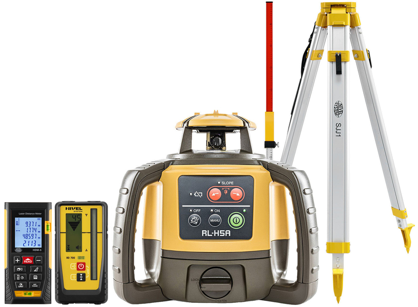 Laser level Topcon RL-H5A Digital (+ tripod + laser stave + distance meter)
