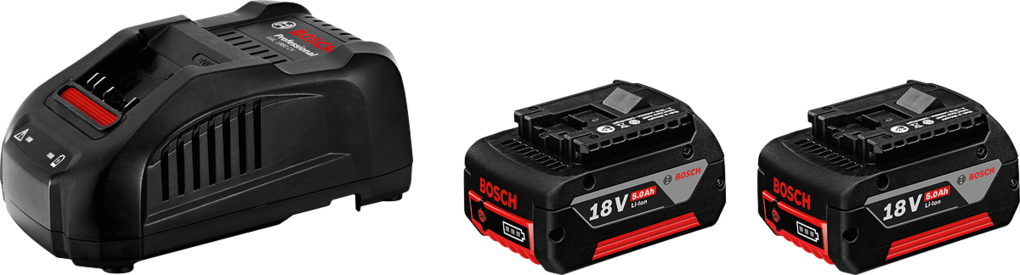 Zestaw akumulatorów 5 Ah z ładowarką Bosch GBA GAL 1880 18V Professional