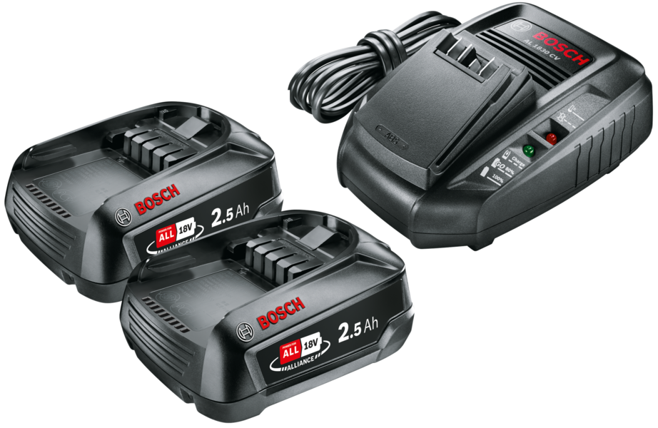 Battery pack 2.5 Ah PBA 18V with charger AL 1830 CV Bosch 18V
