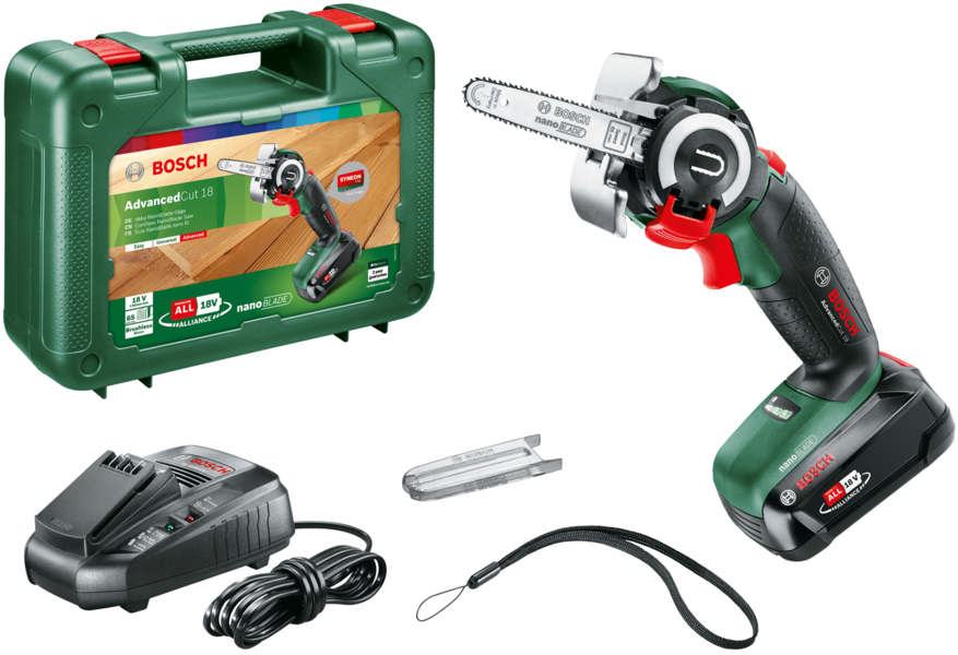 Chainsaw Bosch AdvancedCut 18V (+ 2.5 Ah battery + charger)
