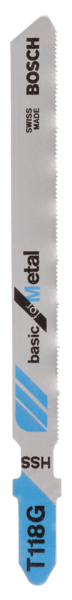 Saw blade T 118 G Basic for Metal Bosch for the HSS jigsaw (2 pieces)