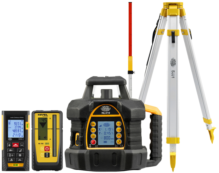 Laser level Nivel System NL410 Digital (+ tripod + laser stave + distance meter)