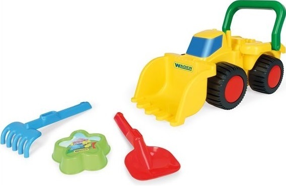 Sand play set with bulldozer Wader for children