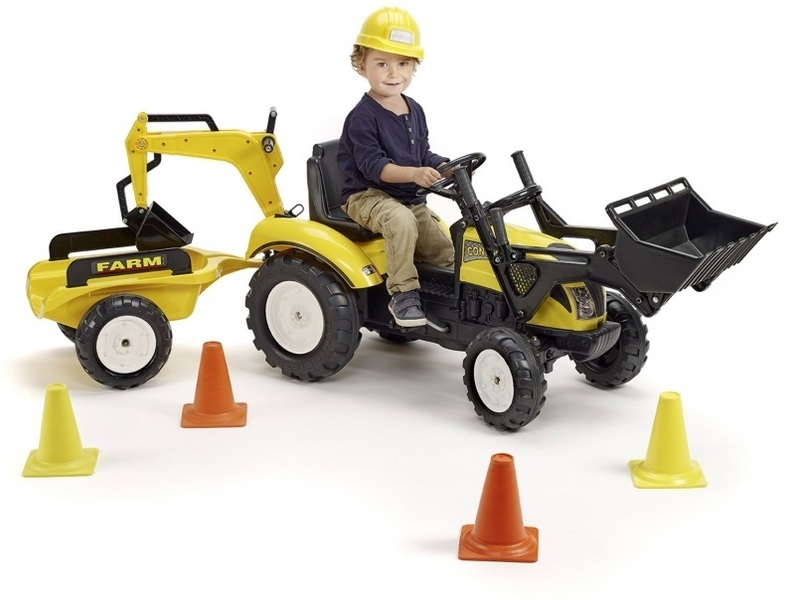 Tractor on pedals with trailer for kids FALK
