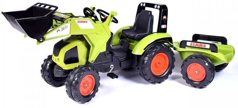 Tractor on pedals FALK with trailer AXOS 330 CLAAS for children