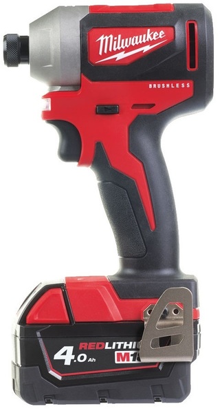 Bezszczotkowa zakrętarka udarowa Milwaukee M18 CBLID-402C (+ 2x akumulator 4 Ah + ładowarka + walizka)