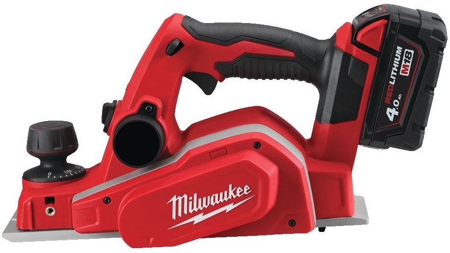 Strugarka akumulatorowa Milwaukee M18 BP-402C (+ 2x akumulator 4 Ah + ładowarka + walizka)