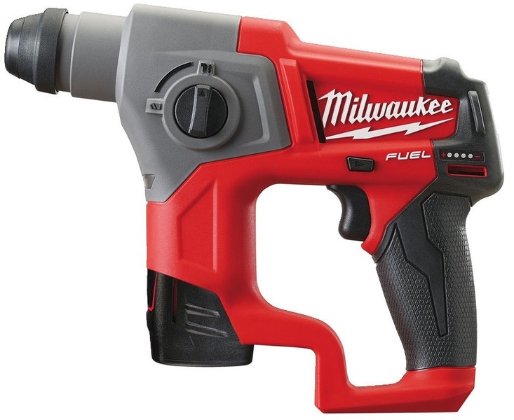 Młotowiertarka SDS-PLUS Milwaukee Fuel M12 CH-202C (+ 2x akumulator 2 Ah + ładowarka + walizka)