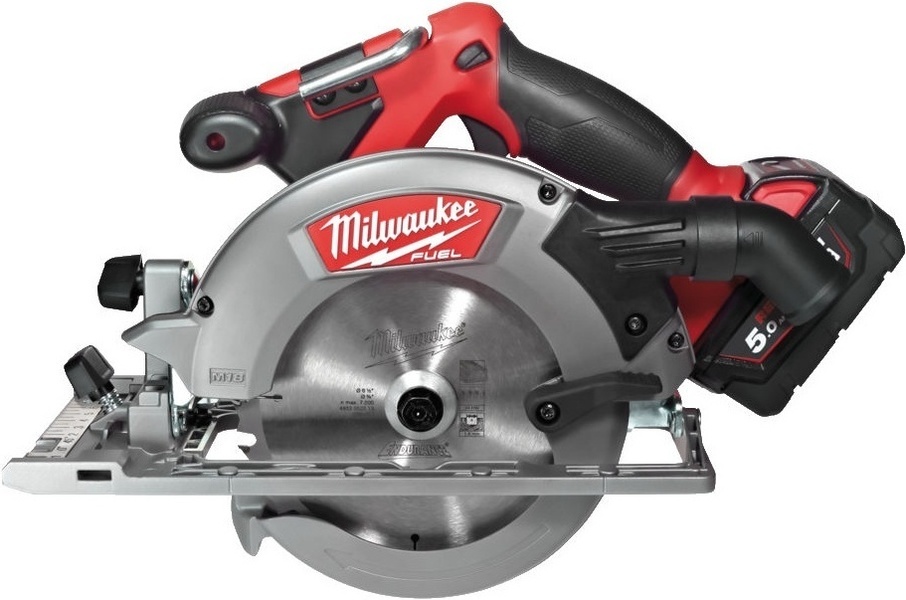 Pilarka tarczowa Milwaukee Fuel M18 CCS55-502X (+ 2x akumulator 5 Ah + ładowarka + walizka)