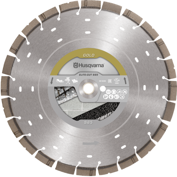 Tarcza diamentowa Husqvarna Elite-Cut S 65 300 mm do betonu, asfaltu i cegły, średnica otworu mocującego 25,4/20 mm