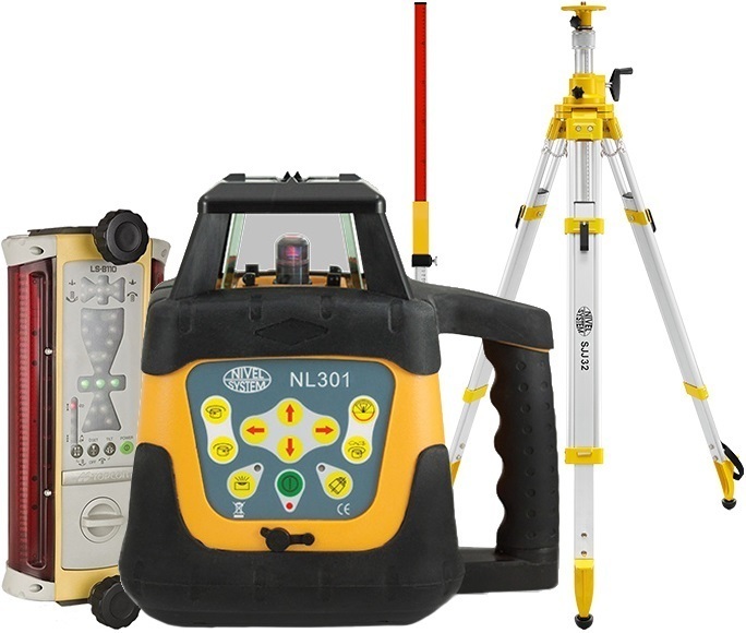 Laser level Nivel System NL301 (+ tripod, + laser stave, + LS-B110 laser sensor)