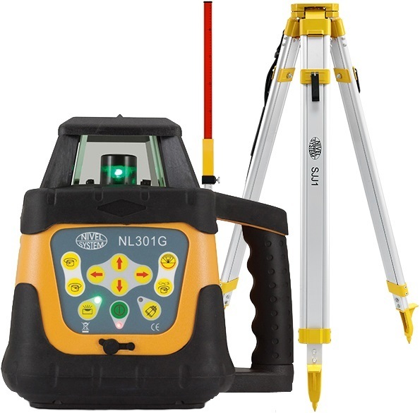 Laser level Nivel System NL301G (+ tripod, + laser stave)