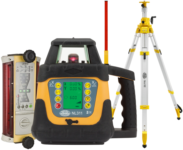 Laser level Nivel System NL311 (+ tripod, + laser stave, + LS-B110 laser sensor)