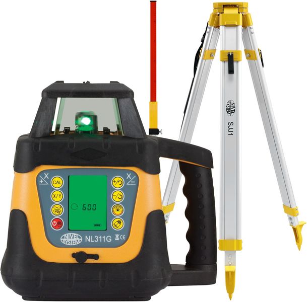 Laser level Nivel System NL311G (+ tripod, + laser stave)