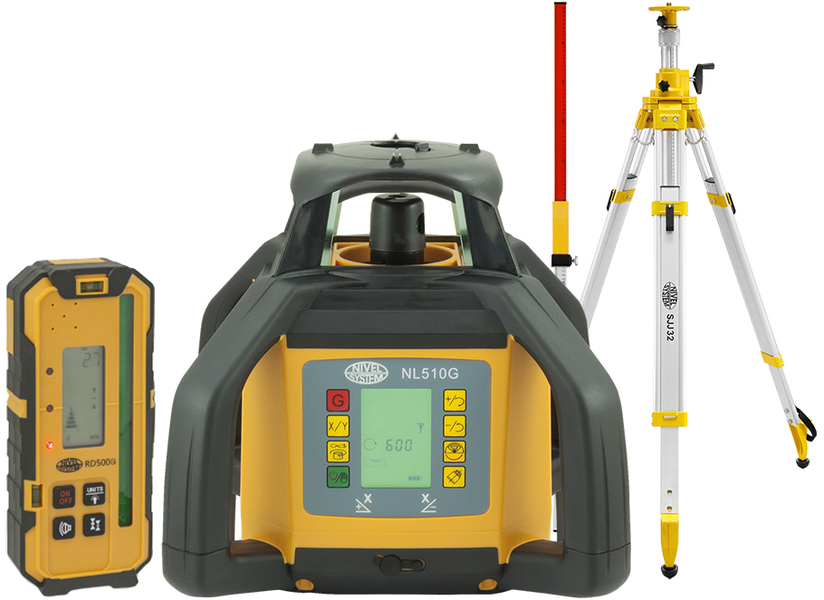 Laser level Nivel System NL510G DIGITAL (+ cranked tripod, + laser stave)