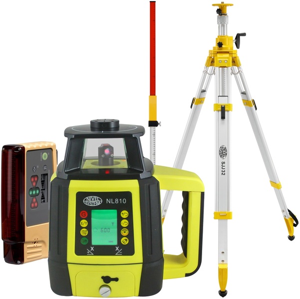 Laser level Nivel System NL810 (+ cranked tripod, + laser stave, + LS-B10 laser sensor)