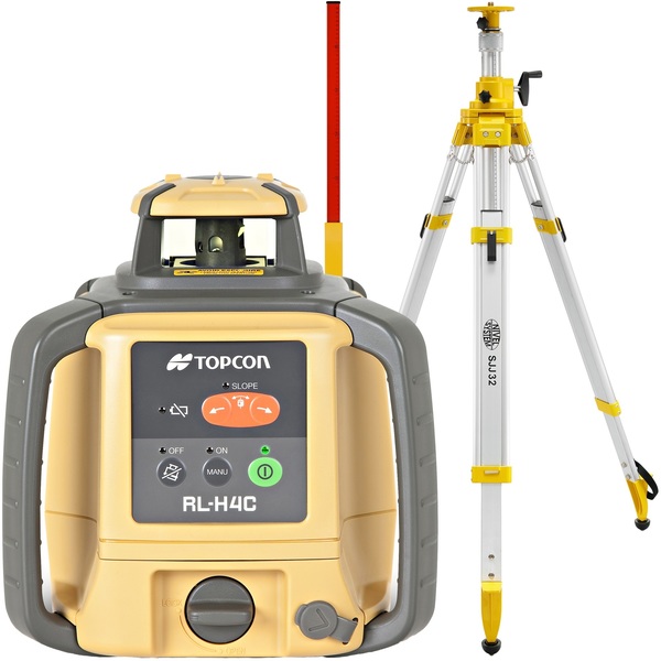 Laser level Topcon RL-H4C (+ cranked tripod, + laser stave)