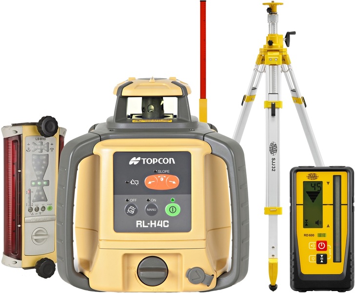 Laser level Topcon RL-H4C DIGITAL (+ tripod, + laser stave, + LS-B110 laser sensor)