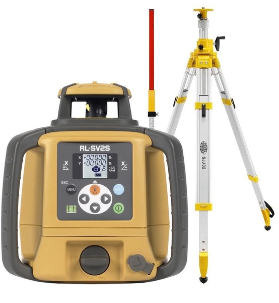 Laser level Topcon RL-SV2S (+ cranked tripod, + laser stave)