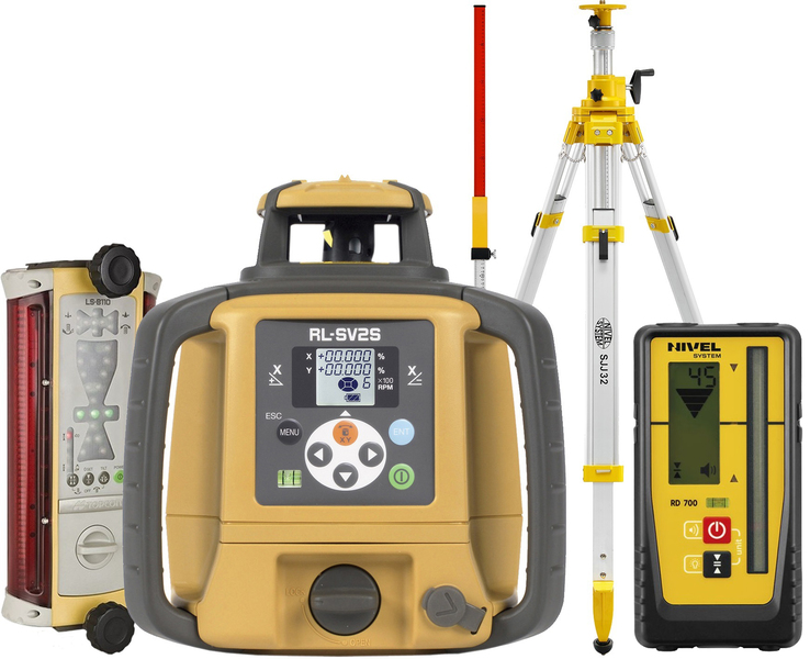Laser level Topcon RL-SV2S DIGITAL (+ tripod, + laser stave, + LS-B110 laser sensor)
