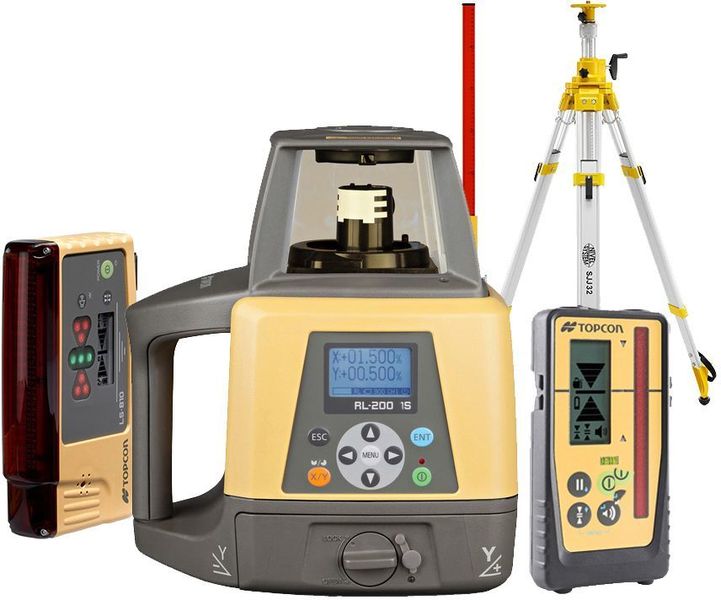 Laser level Topcon RL-200 1S DIGITAL (+ tripod, + laser stave, + LS-B10 laser sensor)