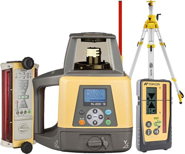 Laser level Topcon RL-200 1S DIGITAL (+ tripod, + laser stave, + LS-B110 laser sensor)