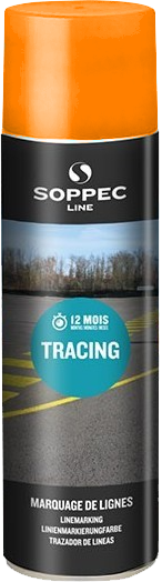 Orange spray paint for painting the Soppec TRACING line