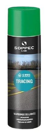 Green aerosol line paint Soppec TRACING