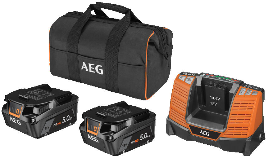 Battery pack 5 Ah with AEG Powertools SET LL1850SHD charger