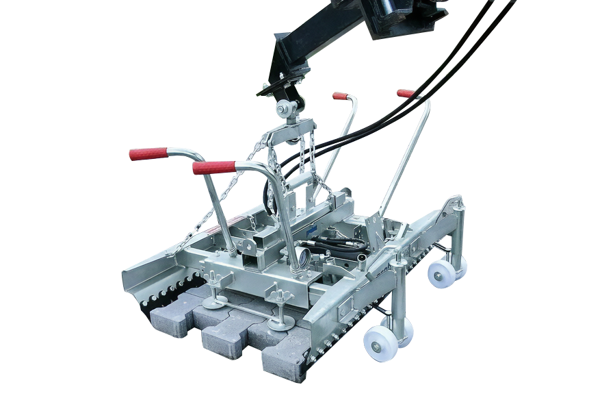 Zawieszany chwytak hydrauliczny Probst HVZ-LIGHT do układania kostki i dużych płyt