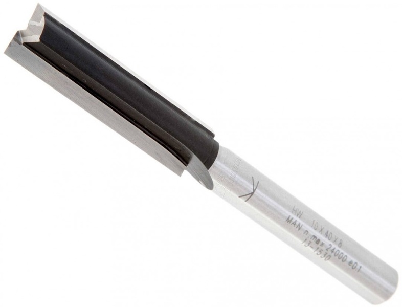 Frez prosty wiercący CMT Orange Tools HM do drewna (D 8 mm, I 40 mm, S 8 mm)