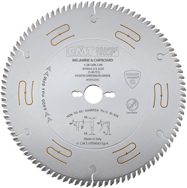 Saw blade for laminated boards CMT Orange Tools HM (D 300 mm, F 30 mm, Z 96)