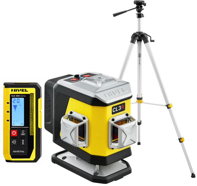 Multi-purpose cross laser Nivel System CL3R (+ tripod SJJ-M1 EX and laser sensor CLS-300 DIGITAL)