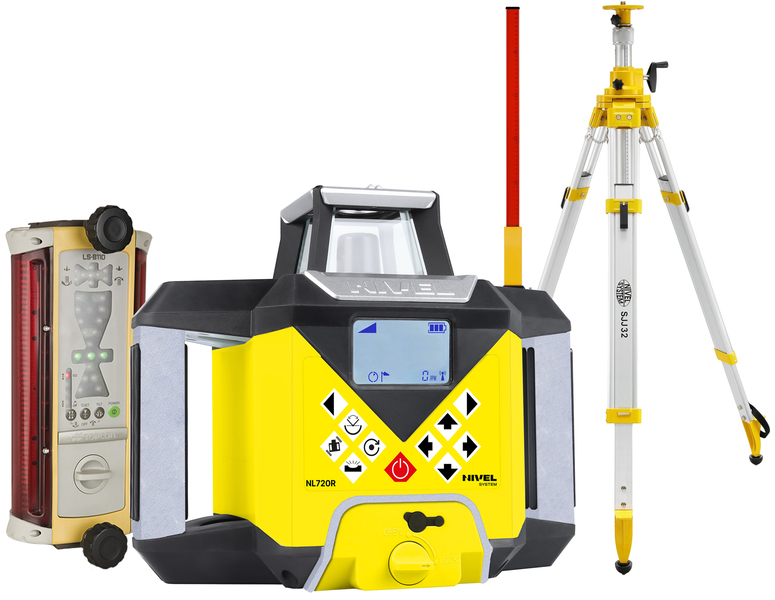 Laser level Nivel System NL720R DIGITAL (+ cranked tripod + laser stave + LS-B110 laser sensor)