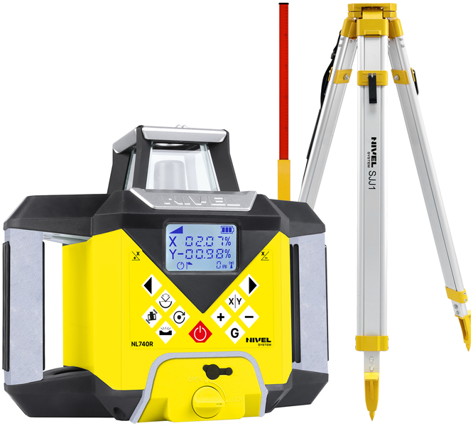 Laser level Nivel System NL740R Digital (+ tripod SJJ1 + laser stave LS-24)