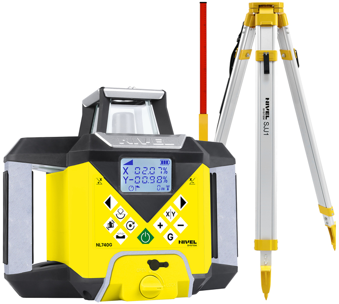 Laser level Nivel System NL740G Digital (+ tripod SJJ1 + laser stave LS-24)