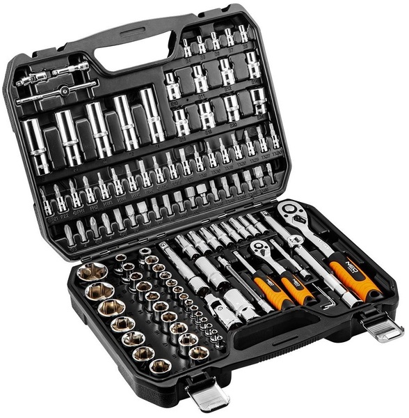 Zestaw kluczy nasadowych Neo Tools 1/2", 1/4" (111 elementów)