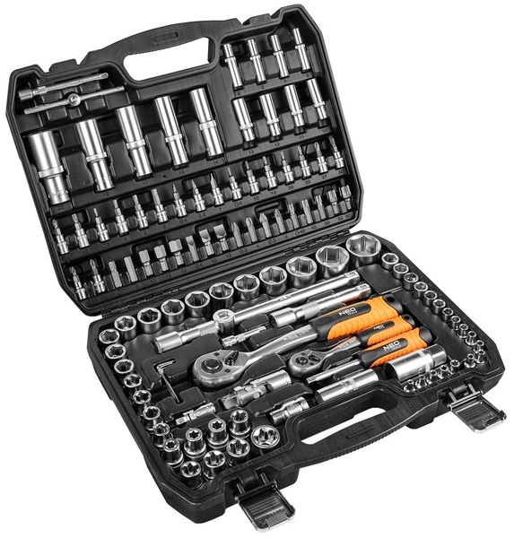 Socket set Neo Tools 1/2", 1/4" (108 pcs)